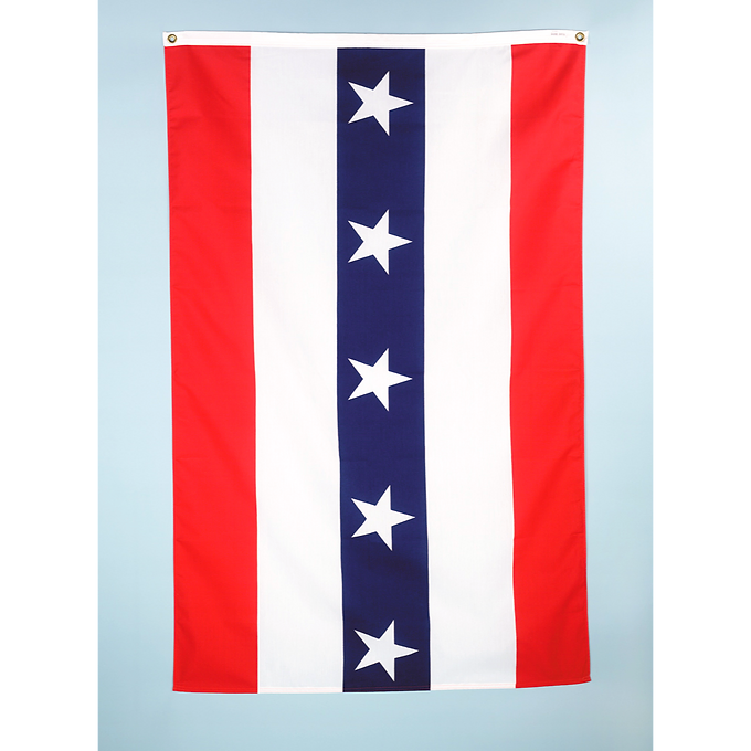 PATRIOTIC STARS AND STRIPES 4X6' POLYCOTTON OUTDOOR FLAG