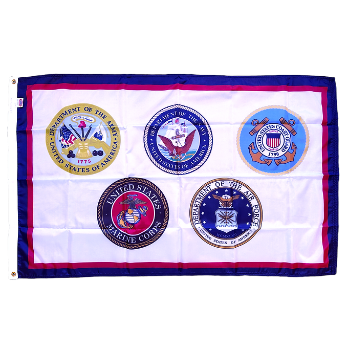 US ARMED FORCES 3X5' NYLON OUTDOOR FLAG