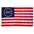 BETSY ROSS AMERICA 250 LIMITED EDITION EMBROIDERED/SEWN 3X5' NYLON OUTDOOR FLAG