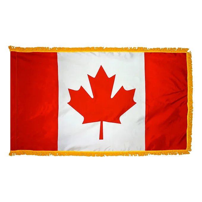 CANADA 3X5' NYLON INDOOR FLAG - FRINGE