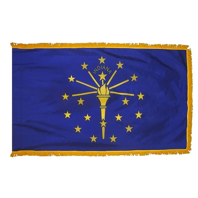 INDIANA 4X6' NYLON INDOOR FLAG - FRINGE