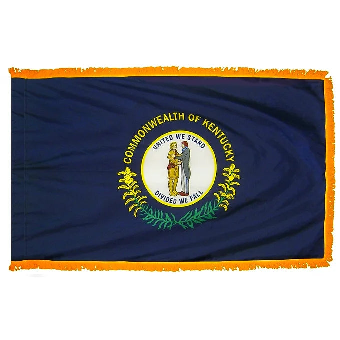 KENTUCKY 5X8' NYLON INDOOR FLAG - FRINGE
