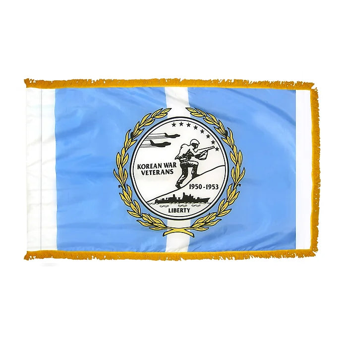 KOREAN WAR VETERAN 3X5' NYLON INDOOR FLAG - FRINGE