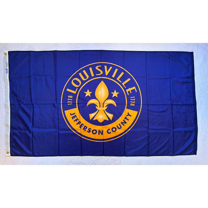 LOUISVILLE JEFFERSON COUNTY METRO 5X8' NYLON OUTDOOR FLAG