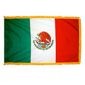 MEXICO 3X5' NYLON INDOOR FLAG - FRINGE