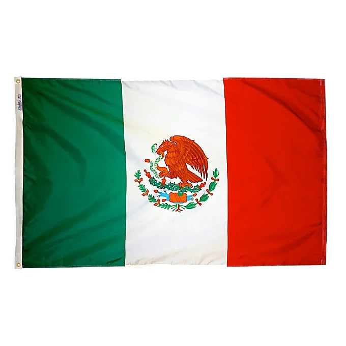 MEXICO 5X8' NYLON OUTDOOR FLAG