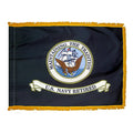 US NAVY RETIRED 3X4' NYLON INDOOR FLAG - FRINGE