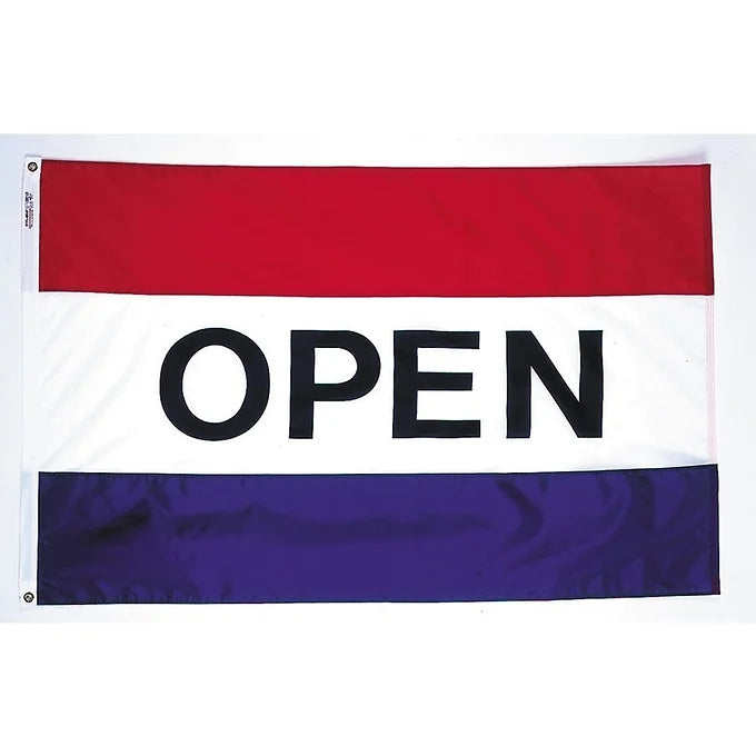 OPEN 3X5' NYLON OUTDOOR FLAG