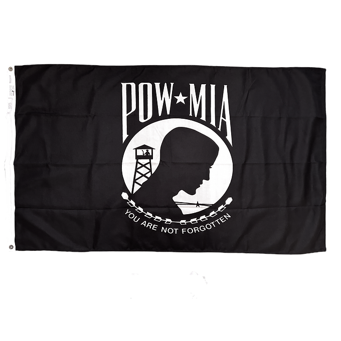 POW/MIA 5X8' POLYESTER OUTDOOR FLAG - DOUBLE SIDED