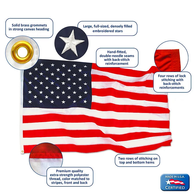 USA 16X24" NYLON OUTDOOR FLAG