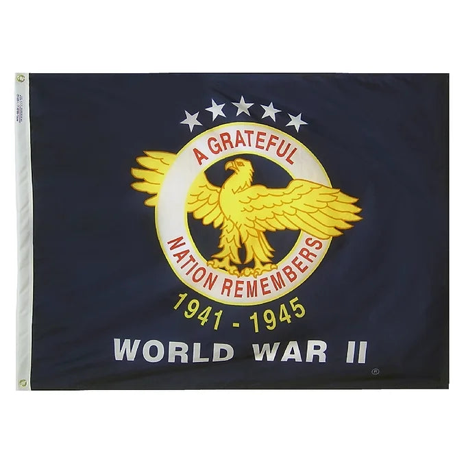 WORLD WAR II  REMEMBERANCE 3X4' NYLON OUTDOOR FLAG