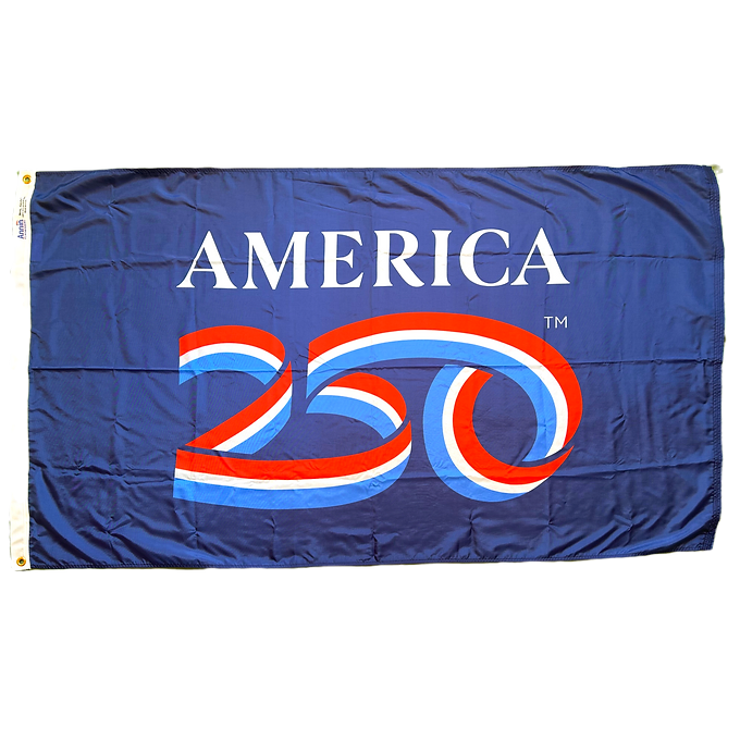 AMERICA 250 RIBBON BLUE 5X8' NYLON OUTDOOR FLAG